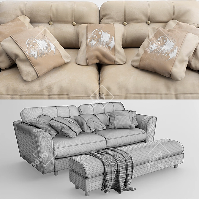 Arden Lion Sofa 3D model image 3