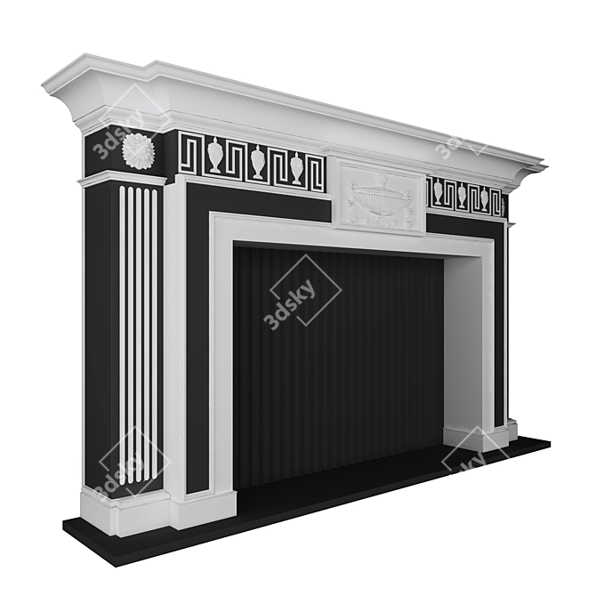 3D Fireplace Model: Realistic Design, Compatible with 3ds Max 2015 3D model image 1