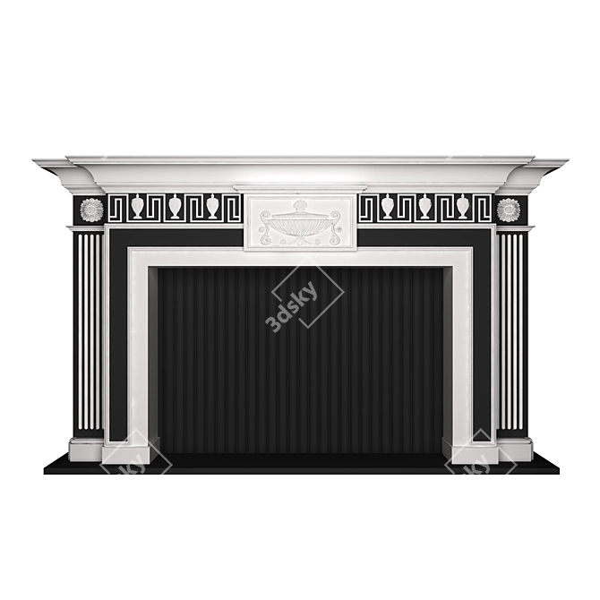 3D Fireplace Model: Realistic Design, Compatible with 3ds Max 2015 3D model image 2