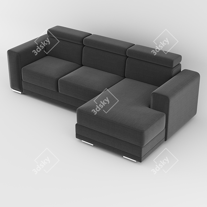 Modern UVW Mapped Soleil Sofa 3D model image 1