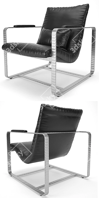 Nico Armchair: Modern Comfort and Timeless Style 3D model image 2