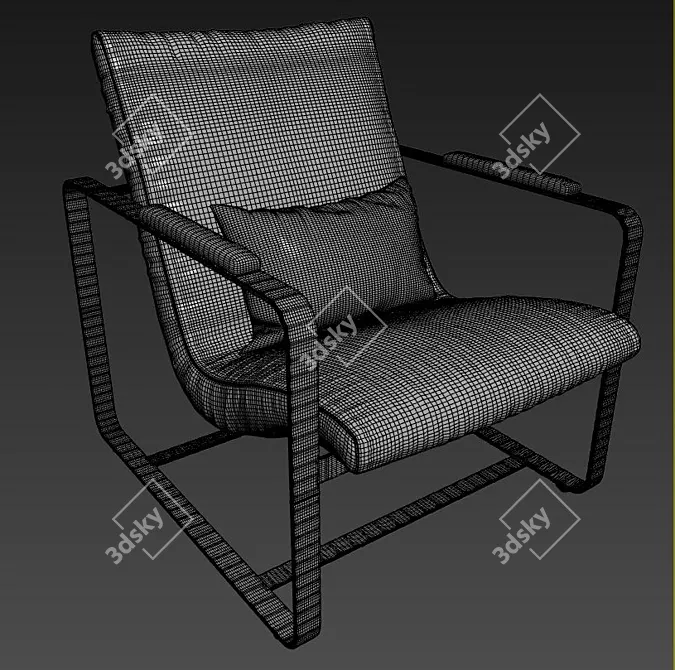 Nico Armchair: Modern Comfort and Timeless Style 3D model image 3