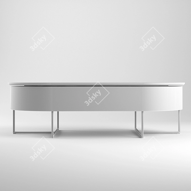 Garda Decor Magazine Table: Modern Wood Table with Lift Top 3D model image 2