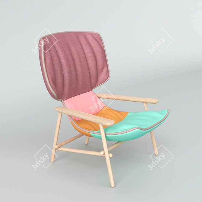 Sleek & Stylish Patricia Urquiola Lounge 3D model image 1