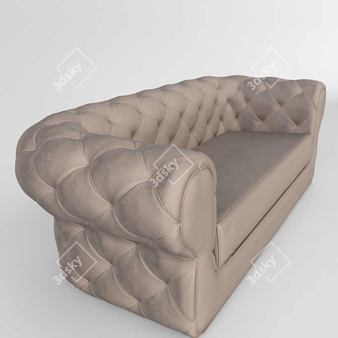 Elegant Chester Sofa 3D model image 1