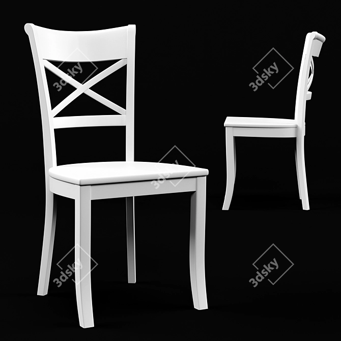 Elegant Vintner Dove Wood Chair 3D model image 1