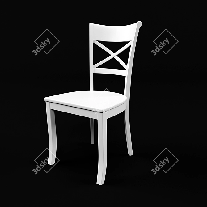 Elegant Vintner Dove Wood Chair 3D model image 3