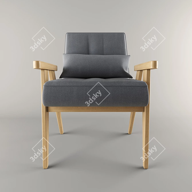 Cozy Relaxation: Easy Chair 3D model image 3