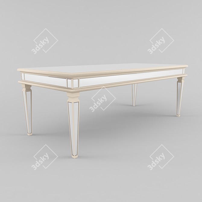 Elegant Oak Dining Table 3D model image 1