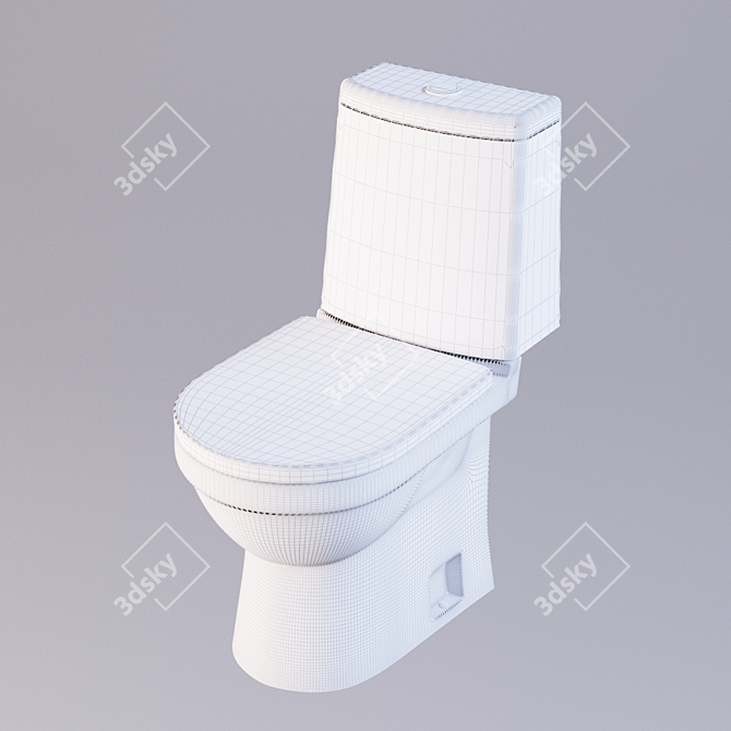 Industrial Chic Toilet Bowl 3D model image 2