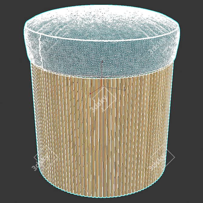 Glam Recif Pouf: Stylish and Chic 3D model image 2