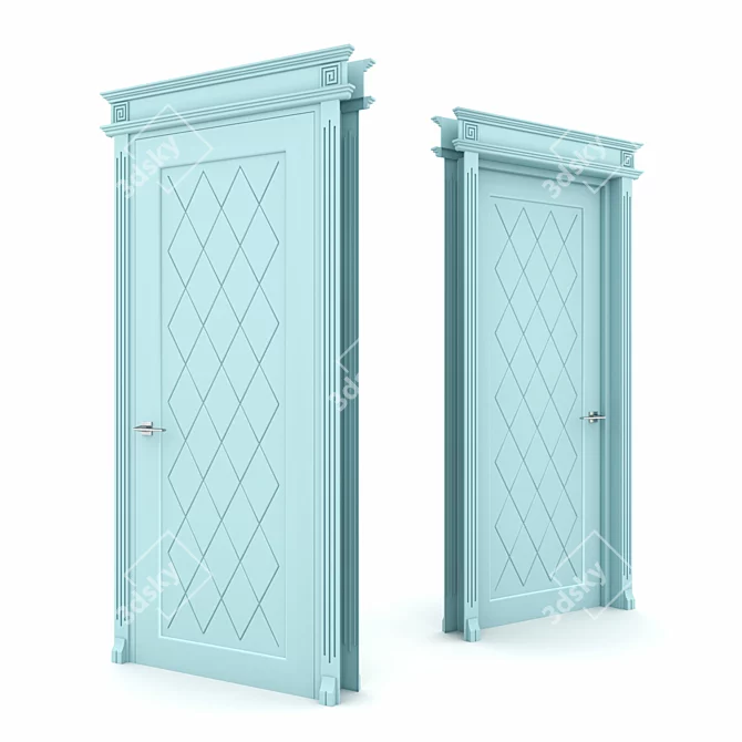 Elegant Neo Classic Door 3D model image 1