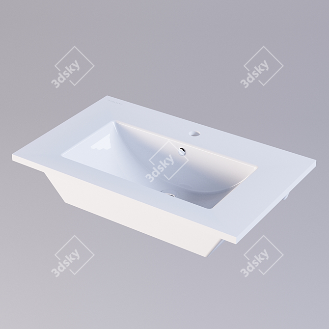 Sanita Luxe Quadro 75 Washbasin: Imported Luxury 3D model image 1