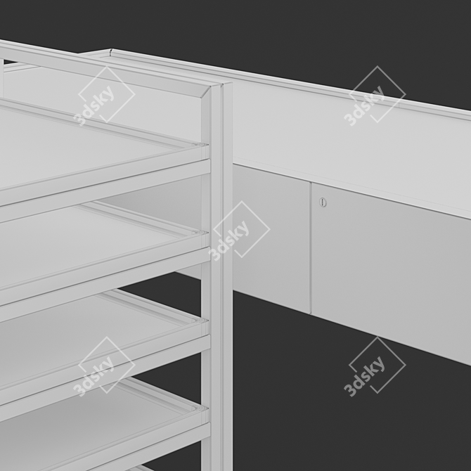 Handmade Cafe Storage Solutions 3D model image 3