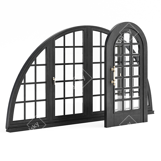 Elegant Arch Collection: Doors & Windows 3D model image 1