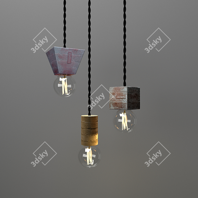 Modern Loft Level Lights 3D model image 1