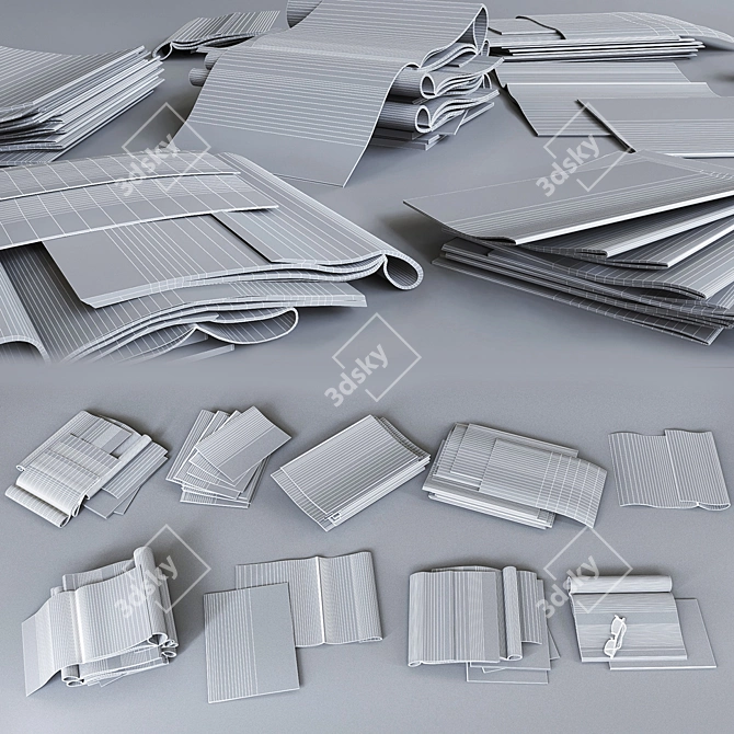 5-Piece Journal Set 3D model image 3