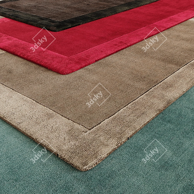 Luxury Faux Fur Carpet 3D model image 1