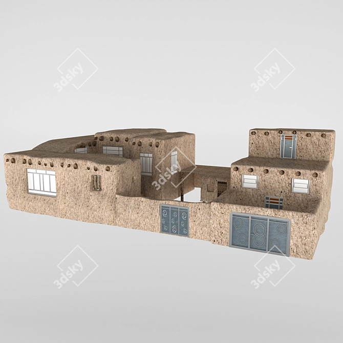 Rustic Charm: Fantasy Rural Houses 3D model image 1