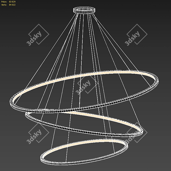 Superloop Delta Ceiling Light 3D model image 3