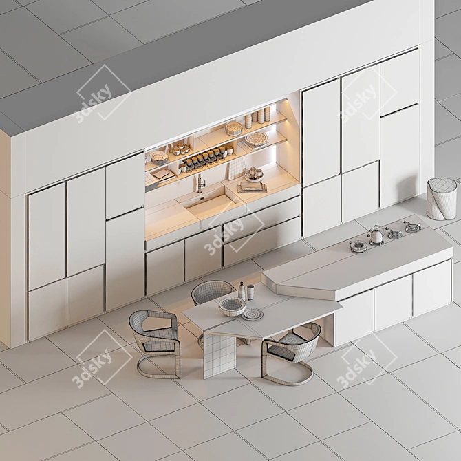 Petra by TM Italia: Artisan Excellence in Kitchen Design 3D model image 3