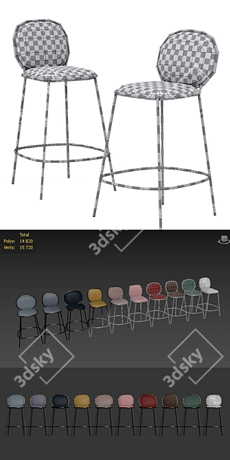 Stay Barstool: Stylish and Comfortable Seating 3D model image 3