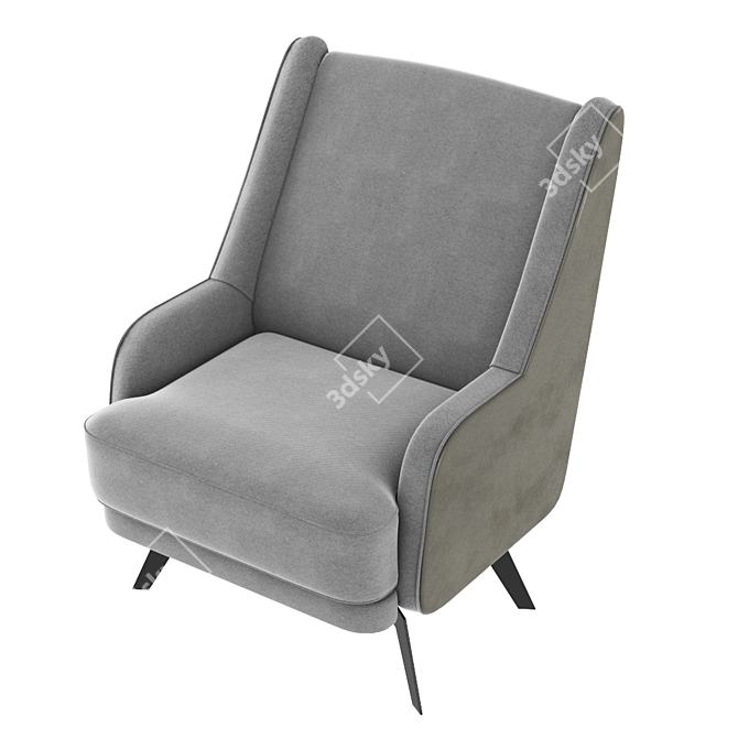 Modern Milan Armchair: Stylish and Comfortable 3D model image 1