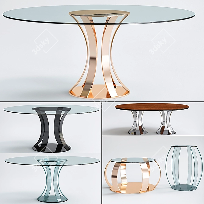 Elegant Barrique AMB Tavoli: Sophisticated Design 3D model image 1
