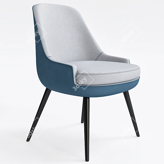 Sleek Comfort: Chair by Walter Knoll 3D model image 1