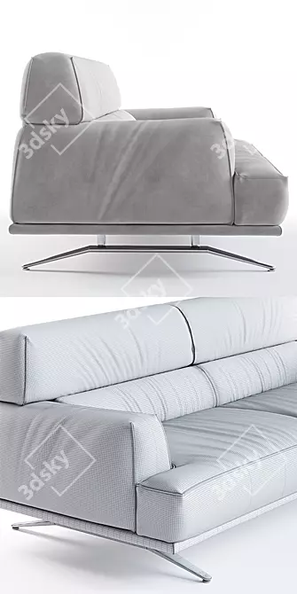 Flamingo Natuzzi: Stylish Sofa, High-Quality 3D model image 3