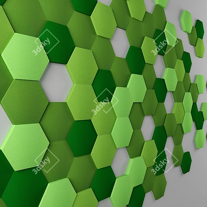 Fluffo 3D Wall Panel 3D model image 1