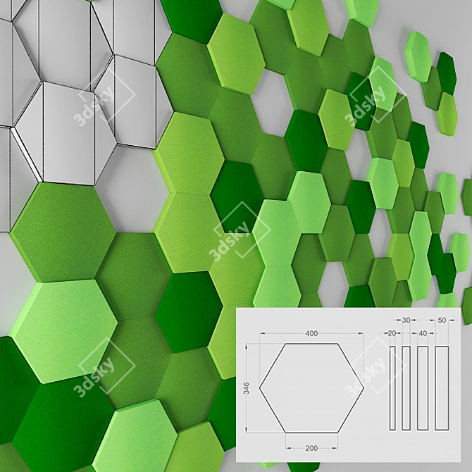 Fluffo 3D Wall Panel 3D model image 3