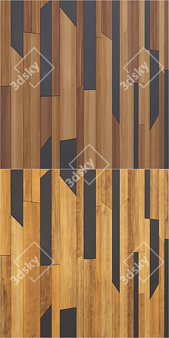 Craft Wood Panels: 2 Module Variants, 4K Seamless Textures 3D model image 2