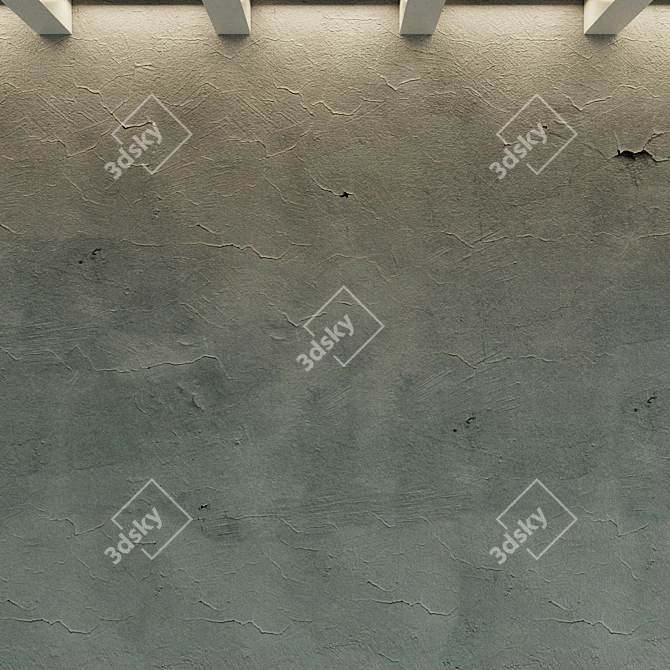 Vintage Plaster Wall Texture 3D model image 2