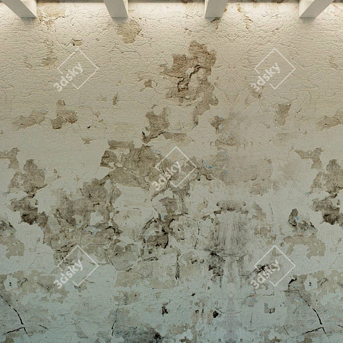 Vintage Plaster Wall Texture 3D model image 2