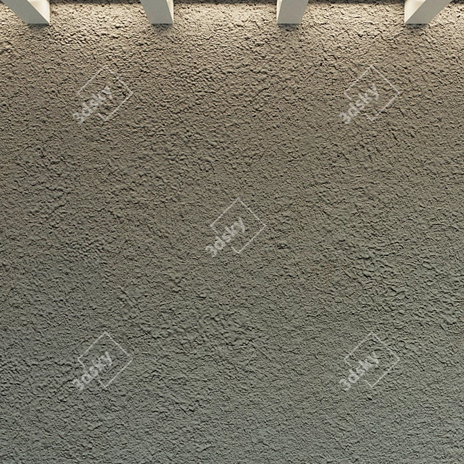 Aged Plaster Textured Wall 3D model image 2