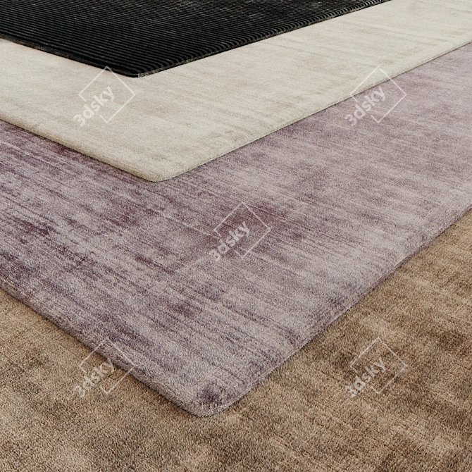 Faux Fur 3D Geometric Rug 3D model image 2