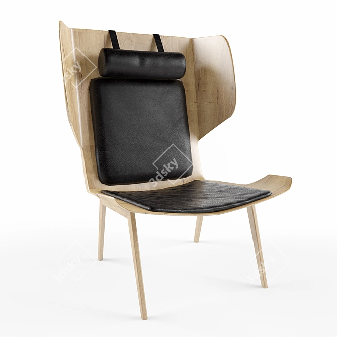 Stylish 3D Armchair: Comfort Meets Design 3D model image 1