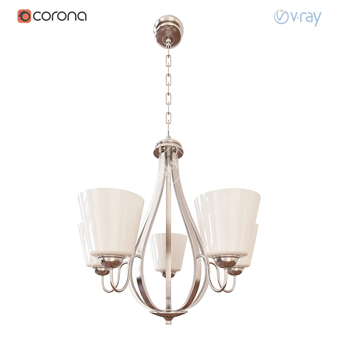 Elegant Arden Chandelier: A Stunning Lighting Fixture 3D model image 1