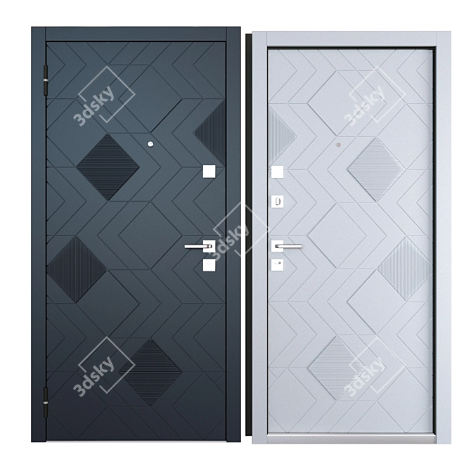 Andora Metal Entrance Door: Secure and Stylish 3D model image 3