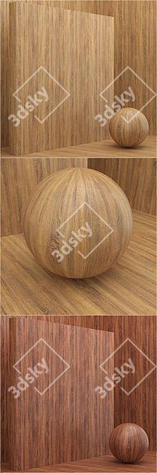 Seamless Wood Veneer - Set 28 (4 Tones) 3D model image 3