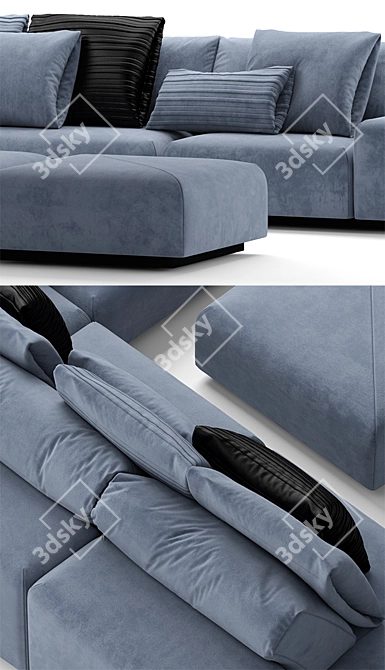 Monsieur Modular Sofa: A Seamless Blend of Style and Function 3D model image 2