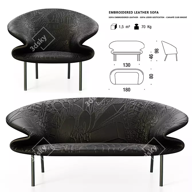 Moroso Doodle: Stylish Comfort 3D model image 1