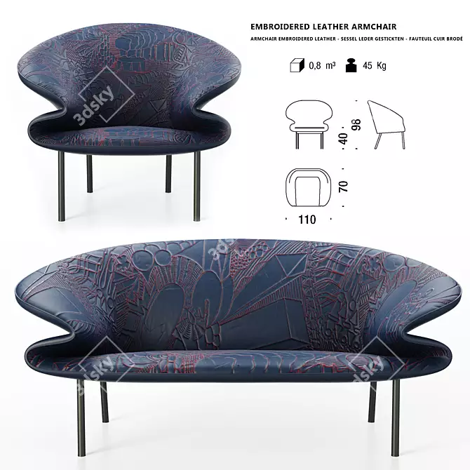 Moroso Doodle: Stylish Comfort 3D model image 2