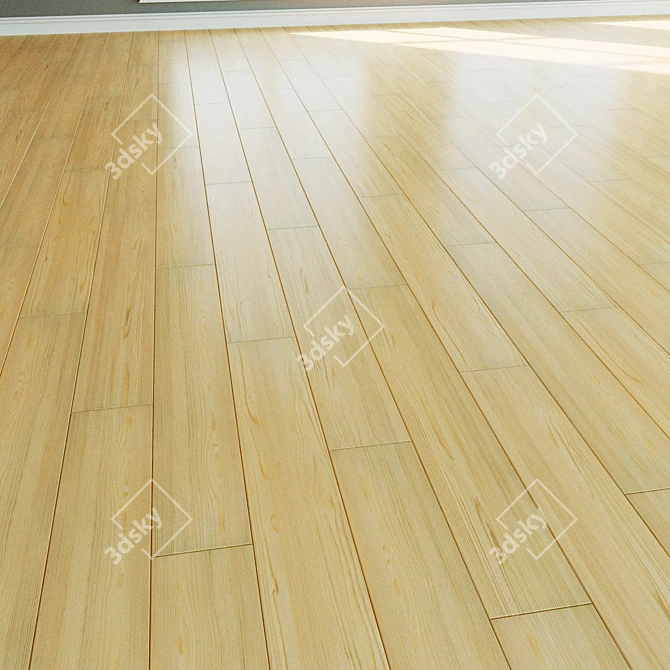 Natural Wood Laminate Parquet 3D model image 3