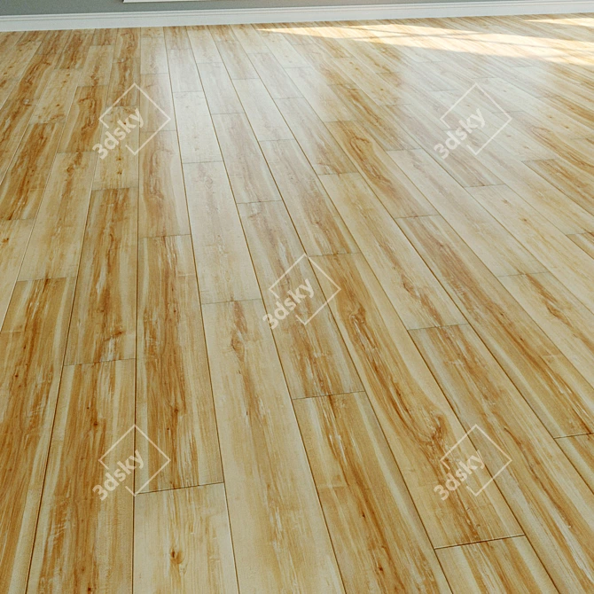 Natural Wood Laminate Flooring 3D model image 3