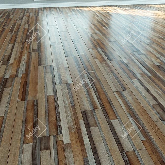 Natural Wood Laminate Flooring 3D model image 2