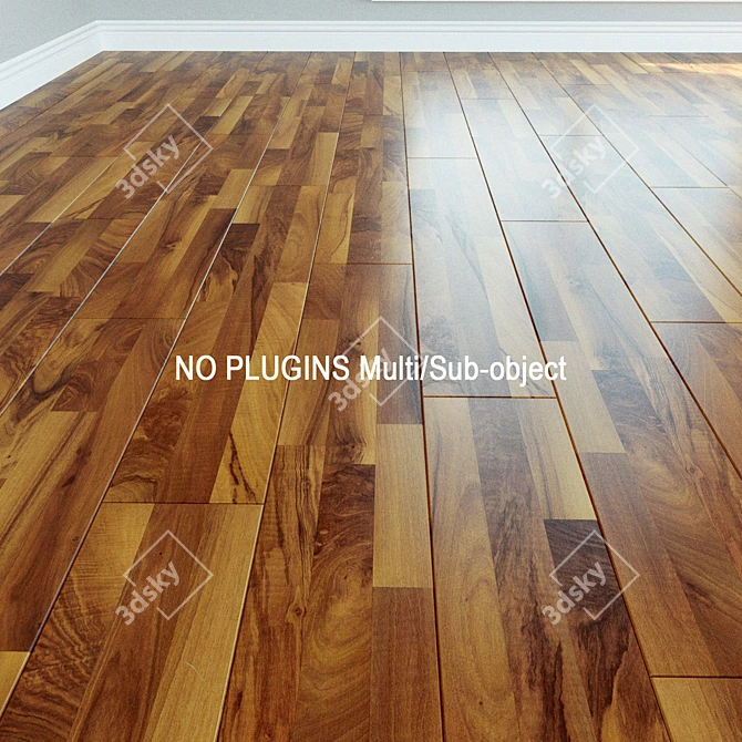 Natural Wood Laminate Flooring 3D model image 1