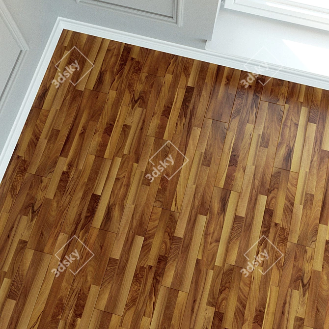 Natural Wood Laminate Flooring 3D model image 2