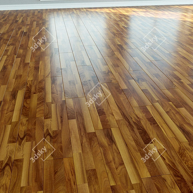 Natural Wood Laminate Flooring 3D model image 3